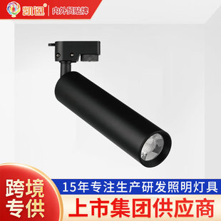 Factory LED rail spotlights three-color simple commercial coffee shop hotel corridor background track spotlights wholesale