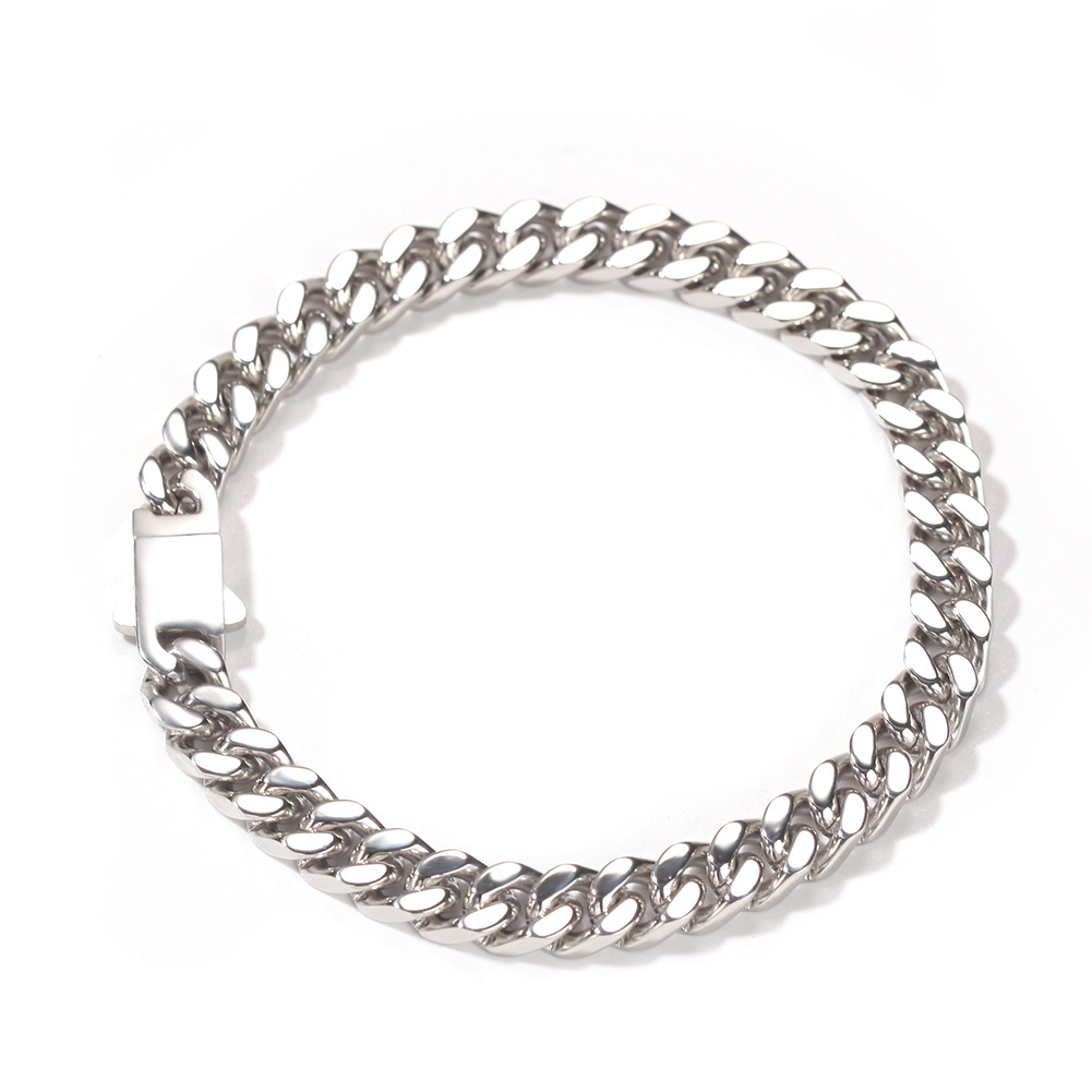 68g Weight Bracelets Classification 316L Stainless Steel Chain Material 1 Piece Quantity Holiday, Daily Occasion 316L Stainless Steel Material Geometric Pattern Men's Gender Simple Style Style Waterproof Non Tarnish, Surgical Steel Craft Simple Style 316L Stainless Steel  Geometric Men's Chain Bracelets 4