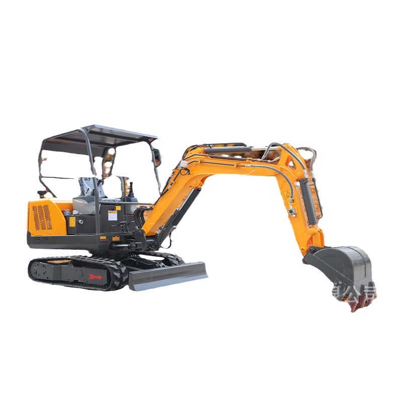 Todo terreno pequeña excavadora de orugas 1 tonelada excavadora agrícola zanja trituradora pequeña gancho