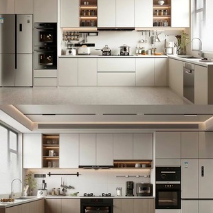 Whole House Fixed Whole Cabinet Furniture Modern Open Whole House Furniture Simple Kitchen Floor Cabinet Factory Direct Supply