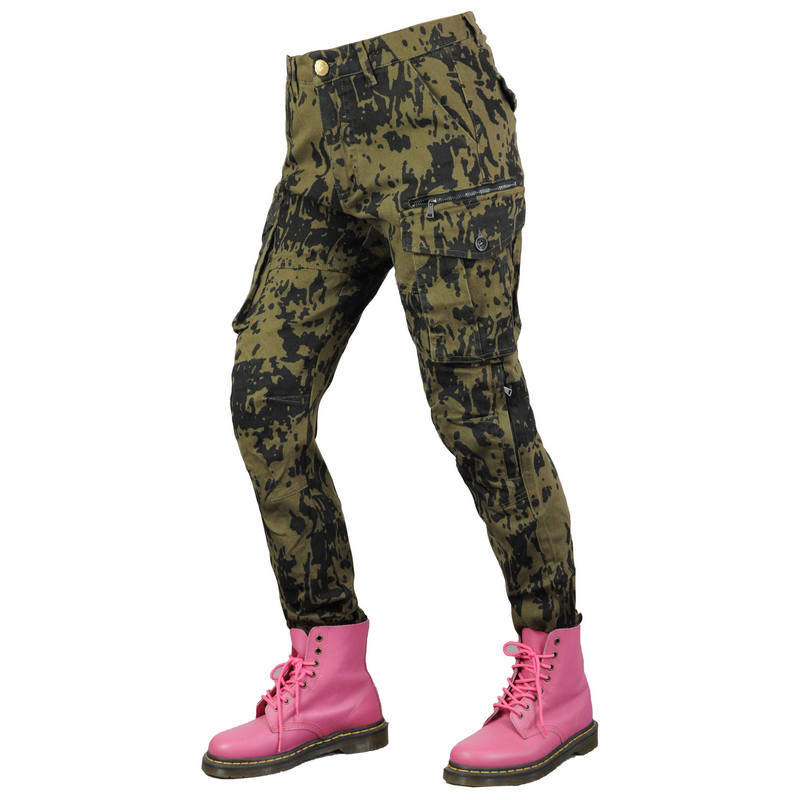 Volero motocicleta jeans Mujer Caballero multi-Bolsa de trabajo transpirable camuflaje pantalones motocicleta anti-caída pantalones ciclismo Pantalones