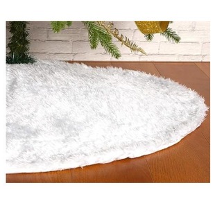 Christmas Plush Tree Dress Pure White Long Hair Christmas Tree Dress Christmas Tree Decoration Tree Dress 60 Inch