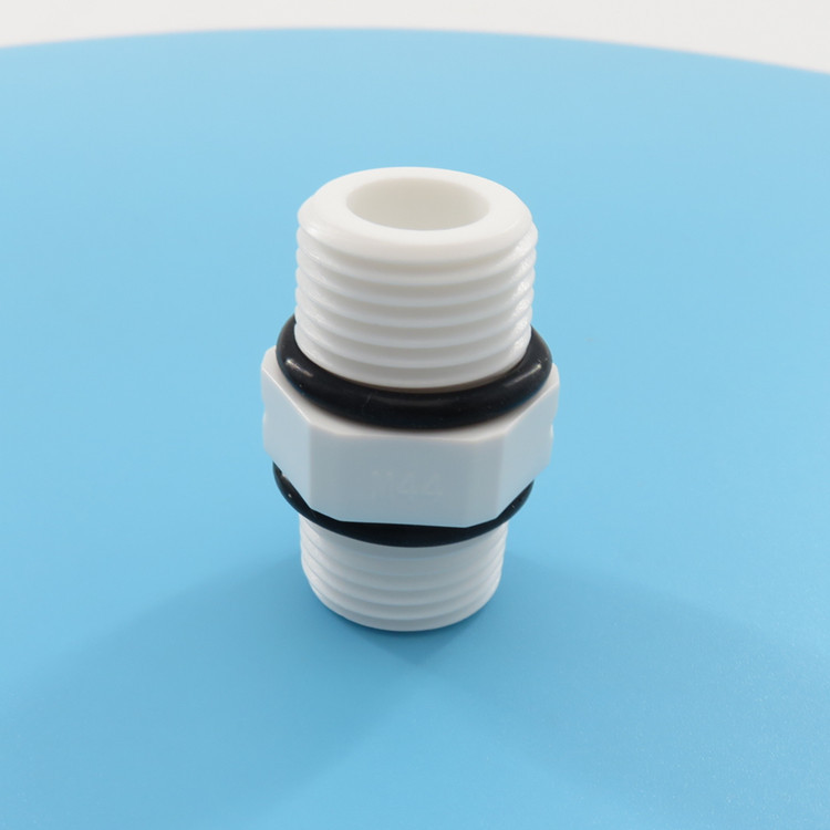 跨境净水器4分外牙对丝直通接头带防漏胶圈对丝滤瓶连接配件20MM