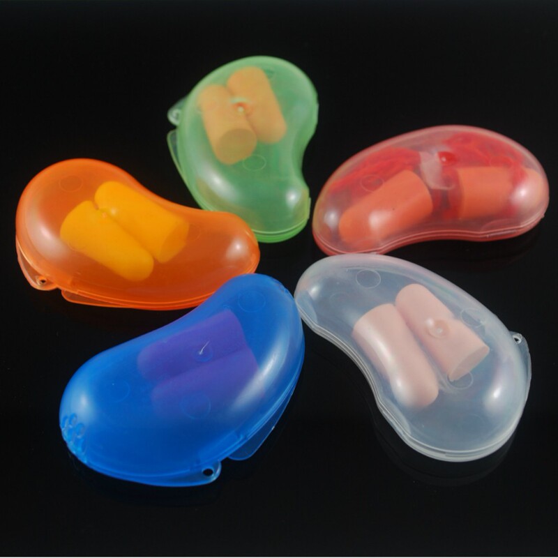 High Quality Anti-Noise Earplugs Bullet Type Slow Rebound Sponge Earplugs Sound Insulation Earplugs Ear Type Pp Plastic Box