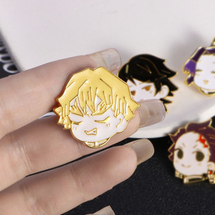 Cartoon Animation Demon Slayer Peripheral Tanjirou Butterfly Ninja My Wife Zen Yiyuu Metal Badge Medal Brooch