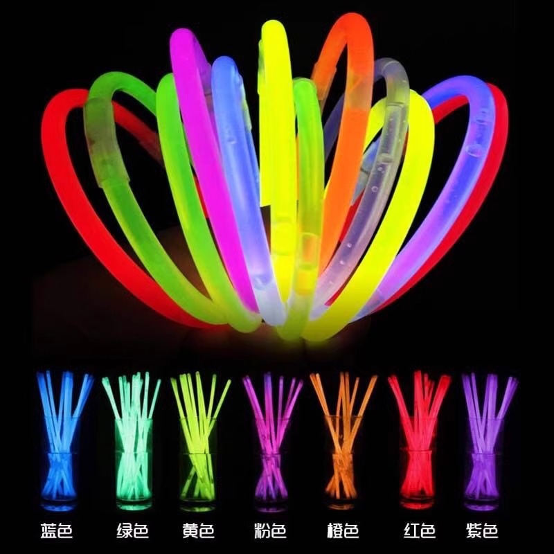 Barras fluorescentes Jardín de infantes eventos de gala regalos de luces nocturnas brazaletes accesorios de concierto pulseras luminosas juguetes de Año Nuevo