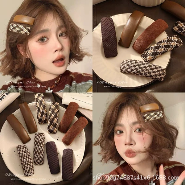 Maillard houndstooth side clips set of 4