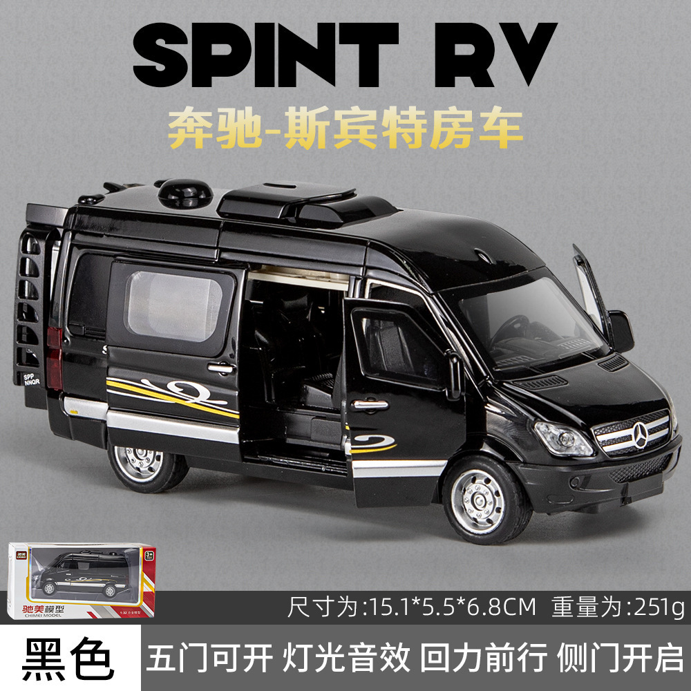 Chimei modelo de coche de aleación 1:32 Big Ben spinter Tire hacia atrás Puerta Abierta niño juguete RV con sonido y luz adornos