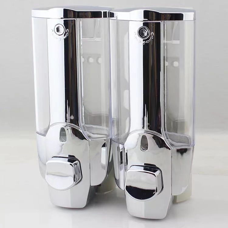 Dispensador de jabón tipo prensa para champú, gel de ducha, desinfectante de manos, dispensador manual de líquido de pequeña capacidad de una/dos/tres cabezas, transfronterizo