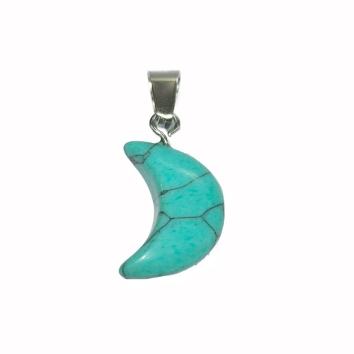 2pcs Natural semi-precious stones small crescent moon crystal pendant necklace pendant diy accessories sales