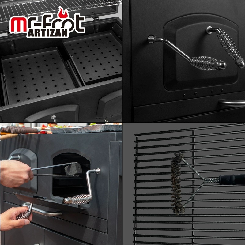 horno de cocción al aire libre horno de barbacoa parrilla de carbón casera terraza villa patio jardín BBQ americano grande