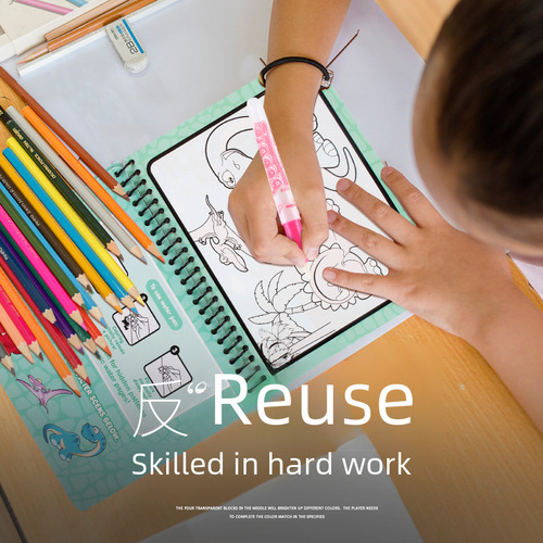 Magic Water Painting Book Kindergarten Clear Water Coloring Water Writing Book Tracing Book Drawing Book Preschool Enlightenment Painting Book Toy