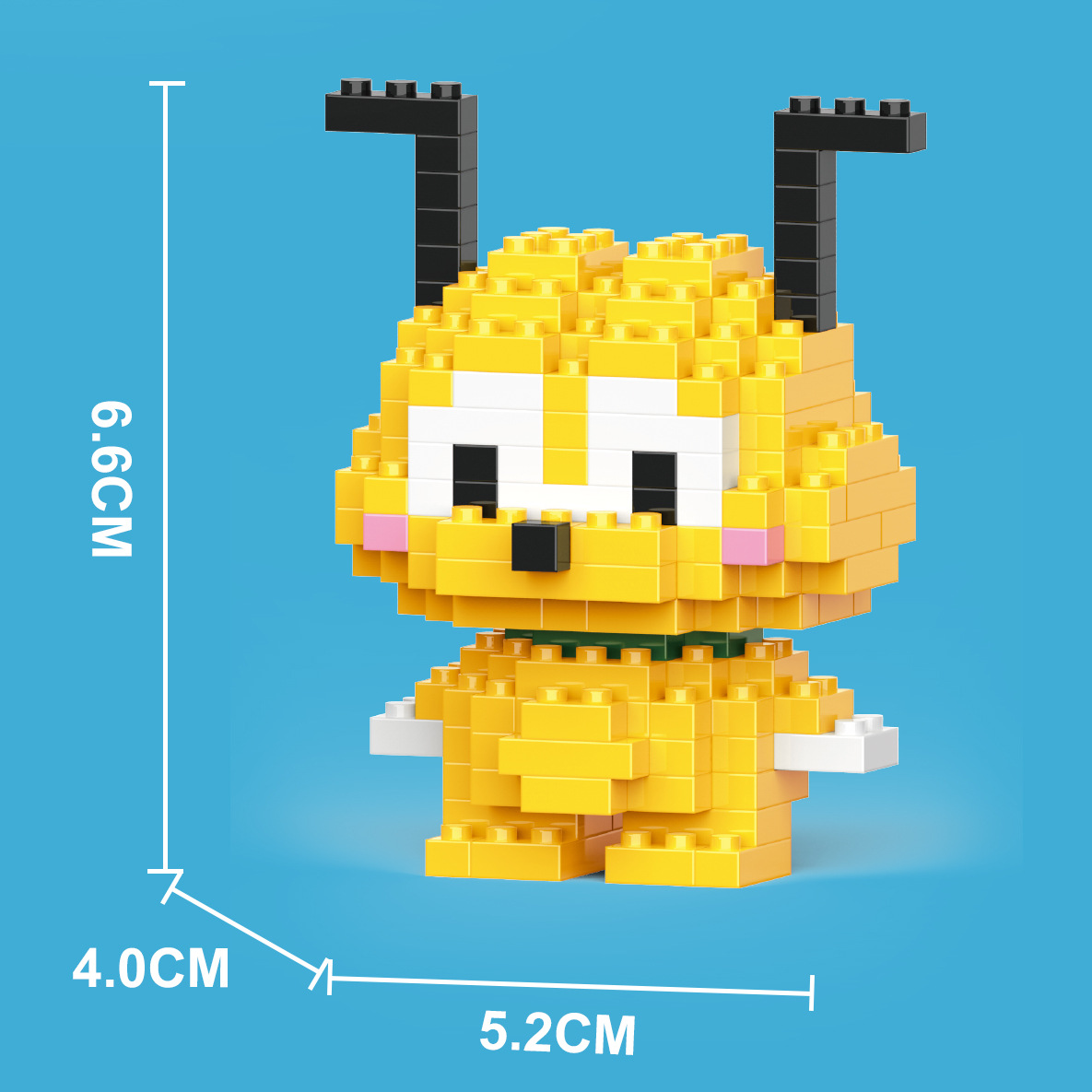 Compatible con LEGO gigante Panda flor azul lindo muñeca de dibujos animados montado bloques construcción juguete para niños puesto caja ciega al por mayor