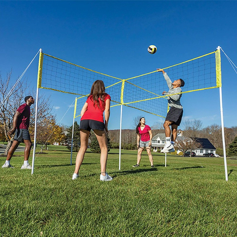Volleyball handheld beach hair mesh, set