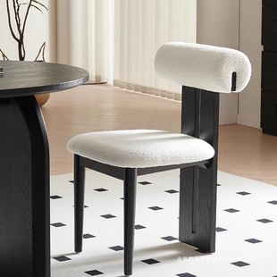 Dining Chair Solid Wood Modern Stool Light Luxury Home Bedroom Living Room Nordic Hotel Restaurant Internet Celebrity Chair Office Chair