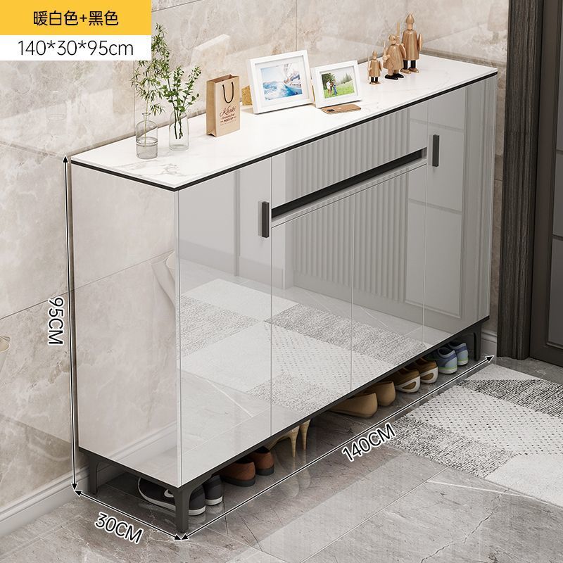 업그레이드된 [라이트 럭셔리 모델] 웜화이트 + 화이트 대리석 컬러 상판 140cm-