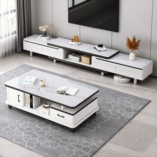Tv Cabinet Simple Modern Small Apartment Living Room Home New Telescopic Floor-Standing Accessible Luxury Coffee Table Tv Cabinet Wenwo