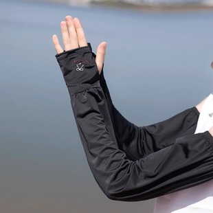 2025 New Sun Protection Ice Sleeves for Women Cycling and Driving Anti-Uv Arm Sleeves Sun Protection Black Ice Silk Sleeves for Men