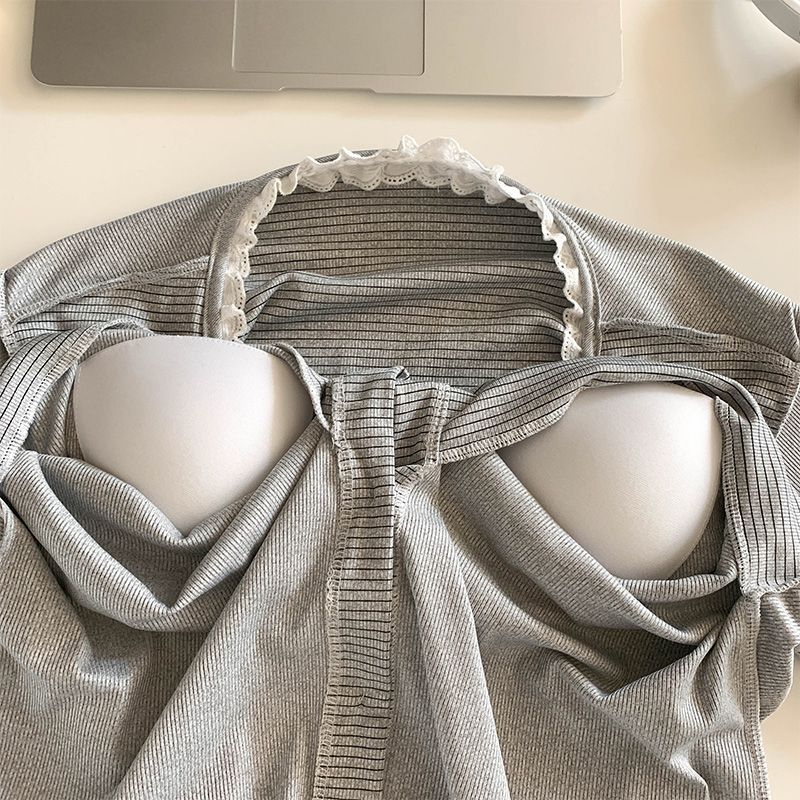 Pantalones cortos de manga corta al por mayor transfronterizos pijamas de rebeca de dibujos animados con hilo de seda de hielo de verano para mujer con almohadilla para el pecho KT gato servicio a domicilio lunares