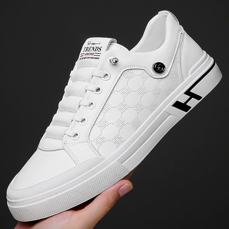 Белые туфли, Спортивная повседневная обувь, бортовые туфли, мужская обувь из натуральной кожи, мужская обувь Baita, молодежная модная обувь, модная Нескользящая кожаная обувь