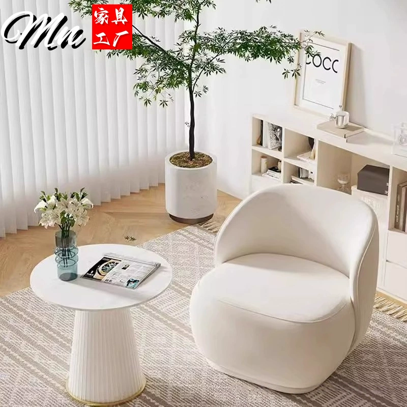 Кресло-софа в стиле кремового цвета для интернет-знаменитостей 2025 года, для гостиной, салона красоты, зоны отдыха, ресепшена, переговоров, в стиле лёгкой роскоши и отдыха.
