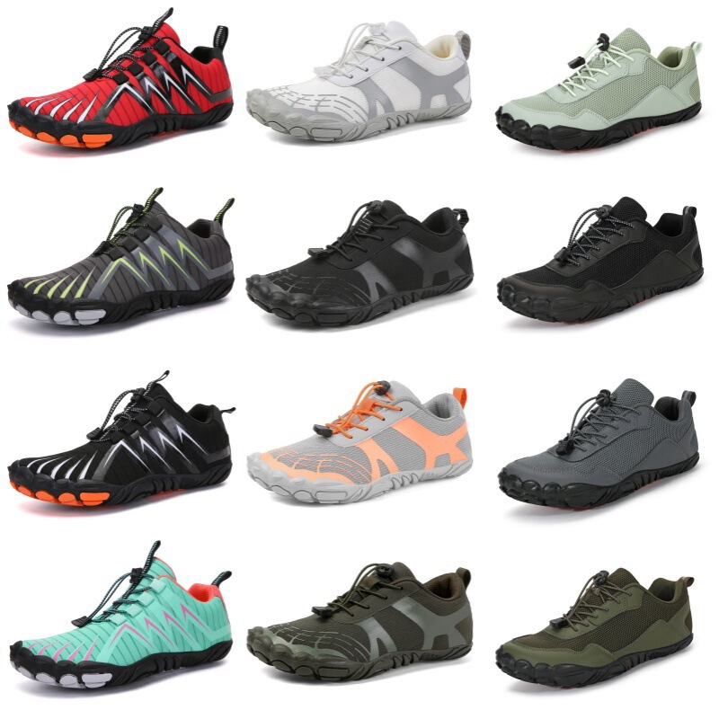 Leather large size outdoor five-toe barefoot hiking shoes, non-slip couple's fitness sports wading shoes, men's water shoes Leather large size outdoor five-toe barefoot hiking shoes, non-slip couple's fitness sports wading shoes, men's water shoes