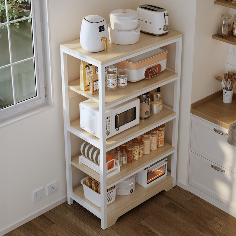 Estante multifunción de cocina, piso, horno de microondas de varios pisos, estante de almacenamiento, estante de estantería para el hogar, estante para artículos diversos