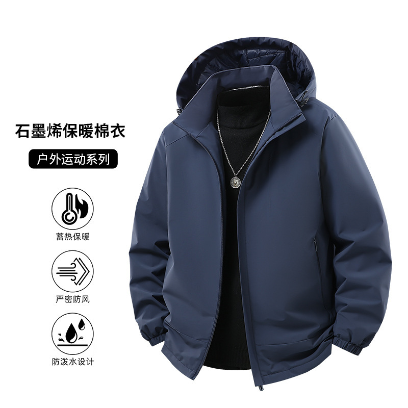 冲锋衣男女冬季加厚保暖棉服石墨烯加热内里户外登山服外套夹克|undefined