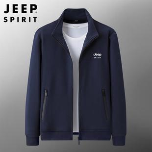 JEEP SPIRIT autumn men's jacket comfortable sports casual cardigan sweater handsome top coat 7020