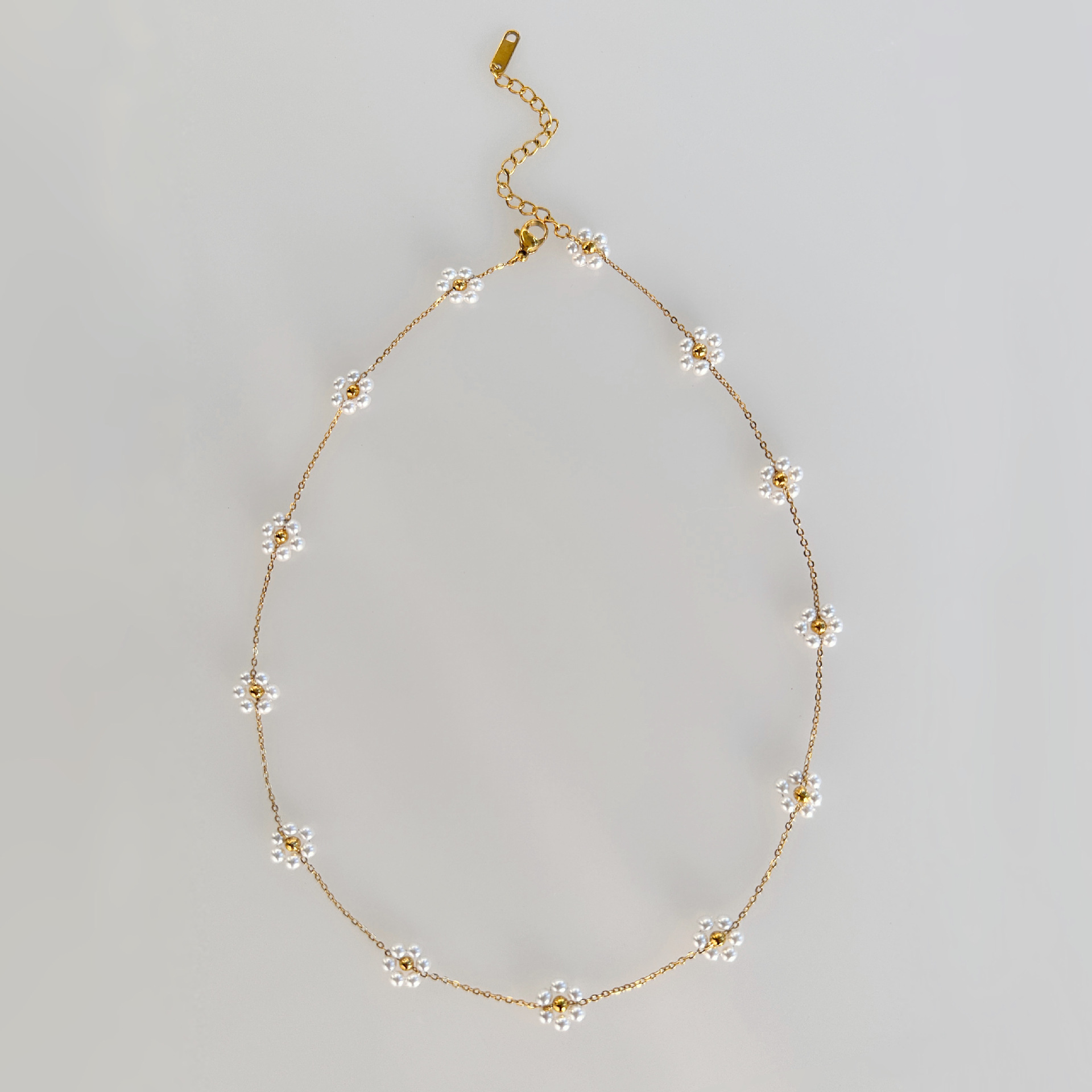 Bracelets, Anklet, Necklace Classification Wholesale Casual Sweet Flower Titanium Steel Bracelets Anklet Necklace