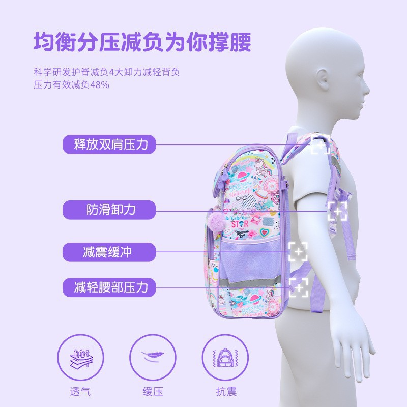 Mochila integrada espacial para niñas, mochila para niños, mochila para escolares de primer a tercer grado, mochila para escolares de primaria