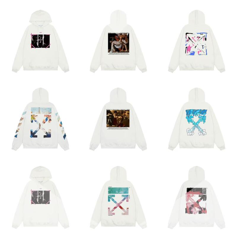 Cross-Border Trendy Brand Off-White Cross Arrow Loose Casual Men's and Women's Couple Hoodies and Sweatshirts Collection