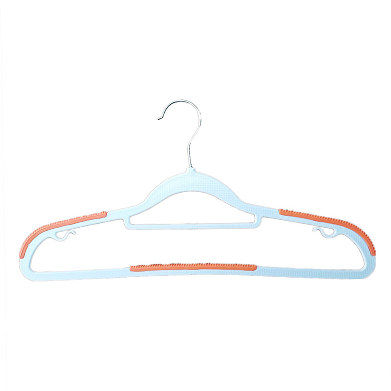 Percha de ropa de plástico para el hogar percha de ropa antideslizante boca de pescado de Doble posición percha de ropa de esquina anti-hombro gancho de ropa de doble uso húmedo y seco