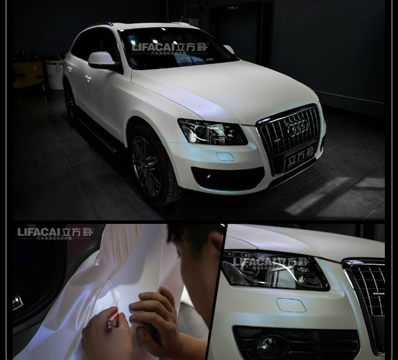Car White Color Changing Film Interior Body Motorcycle Sticker Matte Glossy Carbon Fiber Car Wrap Film