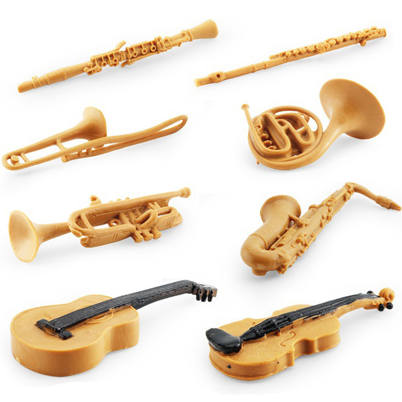 Transfronteriza simulación instrumento musical traje cuerno trombón Clarinete flauta saxofón violín guitarra modelo adornos estáticos