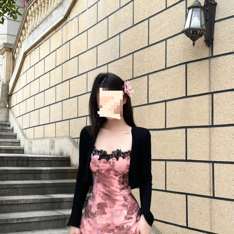 純粋な欲望スタイルのレースステッチ絞り染めサスペンダードレススーツ女性の夏薄いカーディガン甘くてスパイシーなウエストロングスカート|undefined