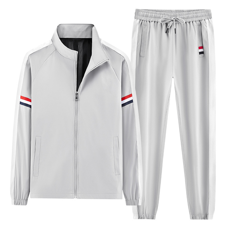 Trajes deportivos casuales transfronterizos para hombres primavera y otoño nuevos cardigans sueltos, chaqueta de moda para hombres, pantalones de dos piezas