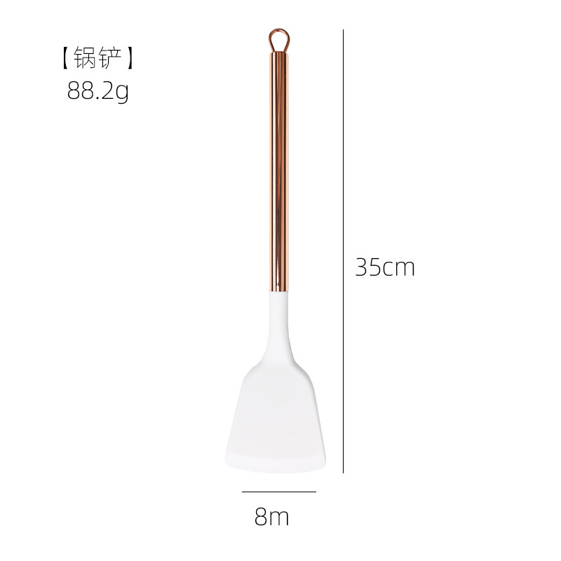 Nuevo mango de oro rosa antiadherente de cocina de aluminio de aluminio 10 piezas set