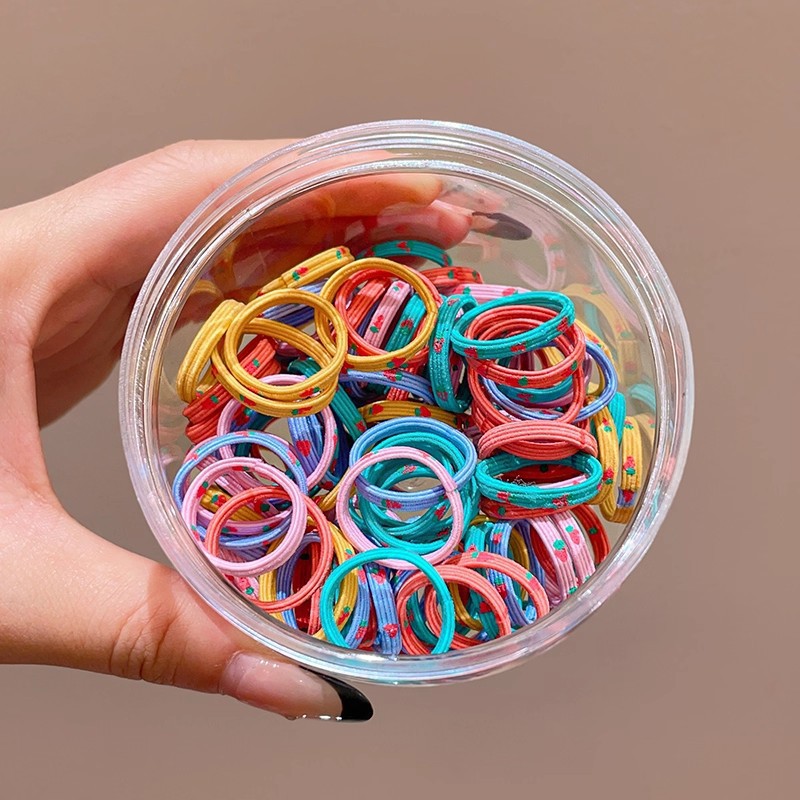 Caricatura encantadora anillo de pelo pulgar no daña el cabello de los niños correa de correa pequeña cuerda de cabello para niñas cuerda de cabello