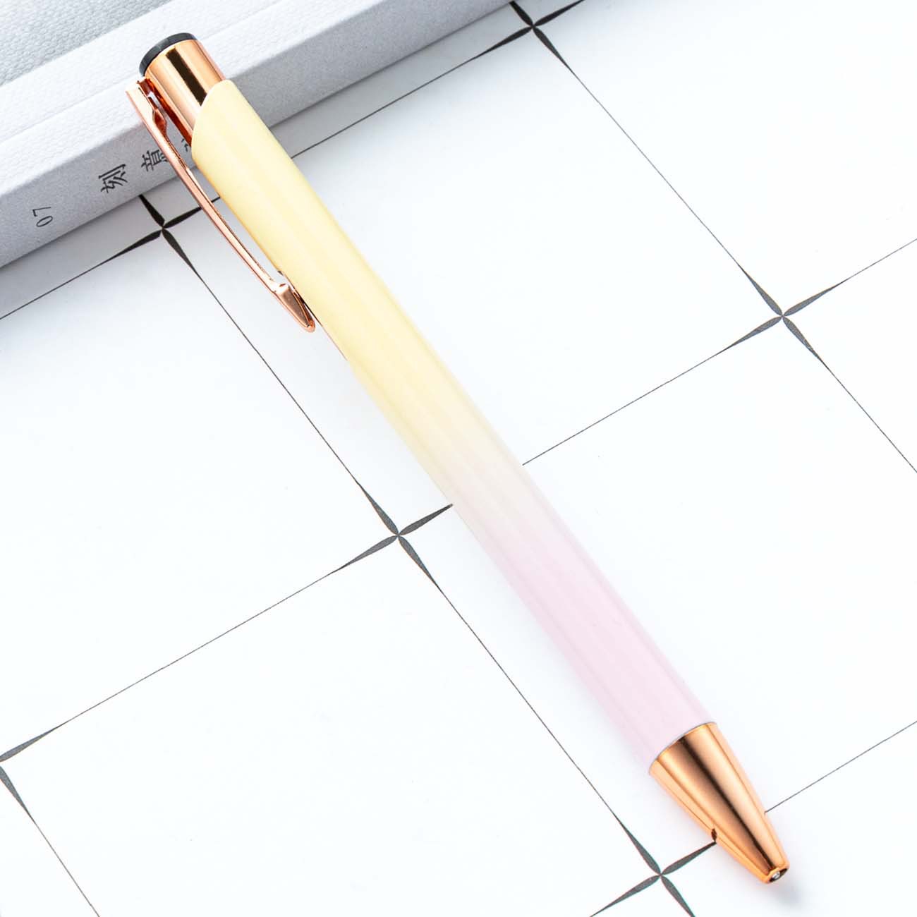 Metal bolígrafo de presión dos bobinas de aluminio barra de pluma de negocios puede imprimir logotipo publicitario regalo bolígrafo promocional fábrica al por mayor