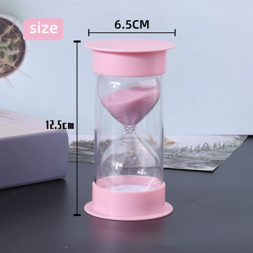 Wholesale creative macaron plastic drop-proof hourglass gift toothbrush small hourglass timer student desktop ornament