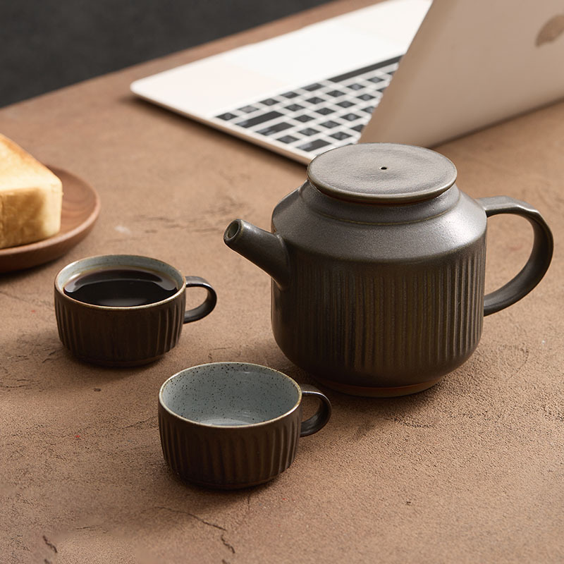 Cafetera de mano de cerámica Filtro inglés para el hogar Juego de taza de filtro de café retro Dispositivos de café por goteo Regalos