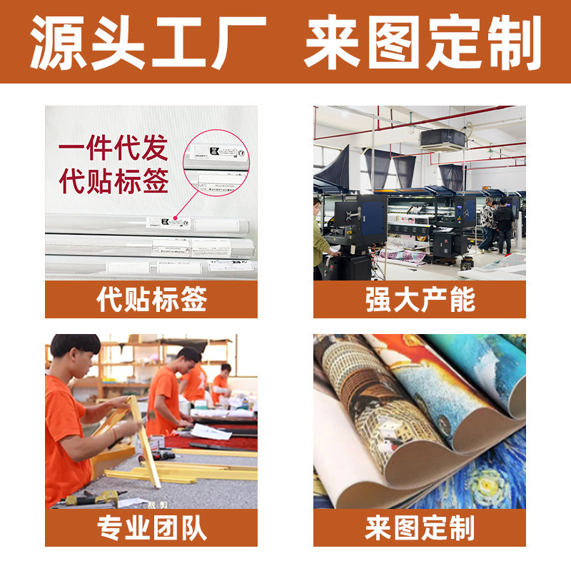 跨境热销马蒂斯客厅挂画工厂直销花卉玄关帆布画海报Temu代发画芯|undefined