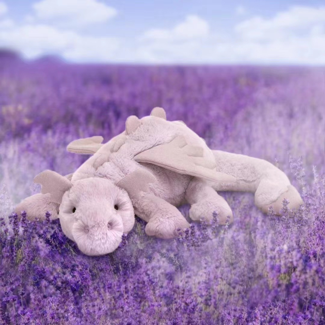 Green purple comfortable soft cute plush dinosaur