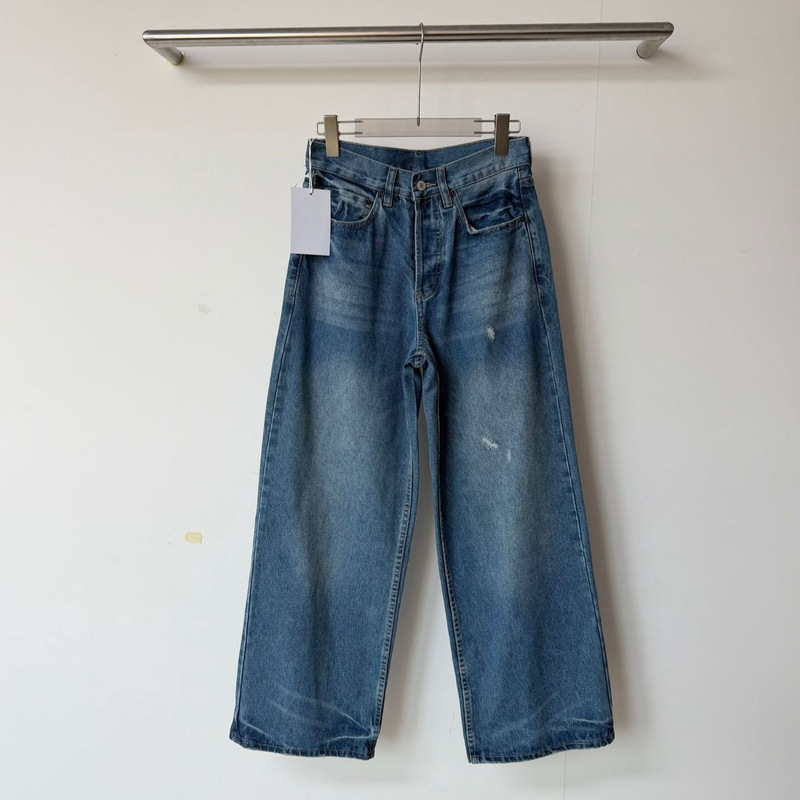 Ac Top-Level 1981m Wide-Leg Loose-Fitting Dark Blue Jeans, Unisex Ac Top-Level 1981m Wide-Leg Loose-Fitting Dark Blue Jeans, Unisex