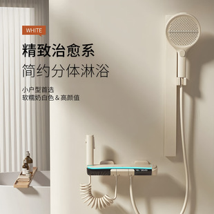 All Copper Shower suit Household Bathroom Constant Temperature Hygienic Pressurized Shower Head Cream Shower Head