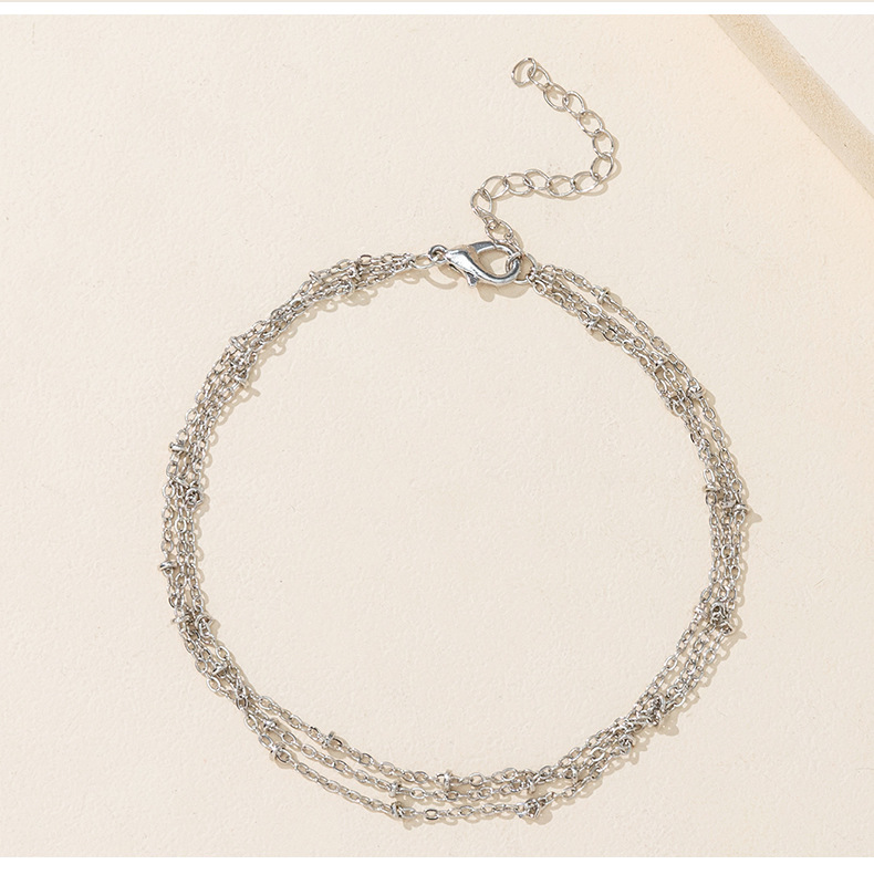 7g Weight Anklet Classification Fashion Solid Color Alloy Plating Anklet