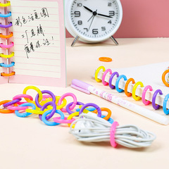 彩色活動圈活頁開口圈塑料裝訂書圈相冊活頁圈活頁環卡圈廠家批發