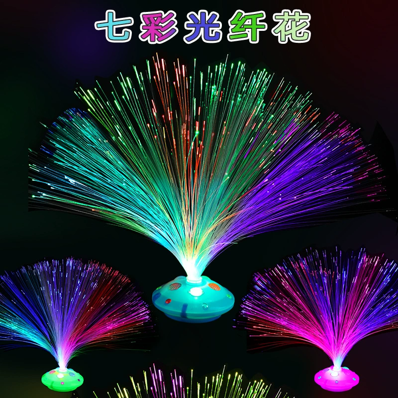 Светящаяся оптоволоконная лампа Гипсофила Оптическое волокно цветок три режима регулируемые производители игрушек ночного рынка оптовая Горячая продажа