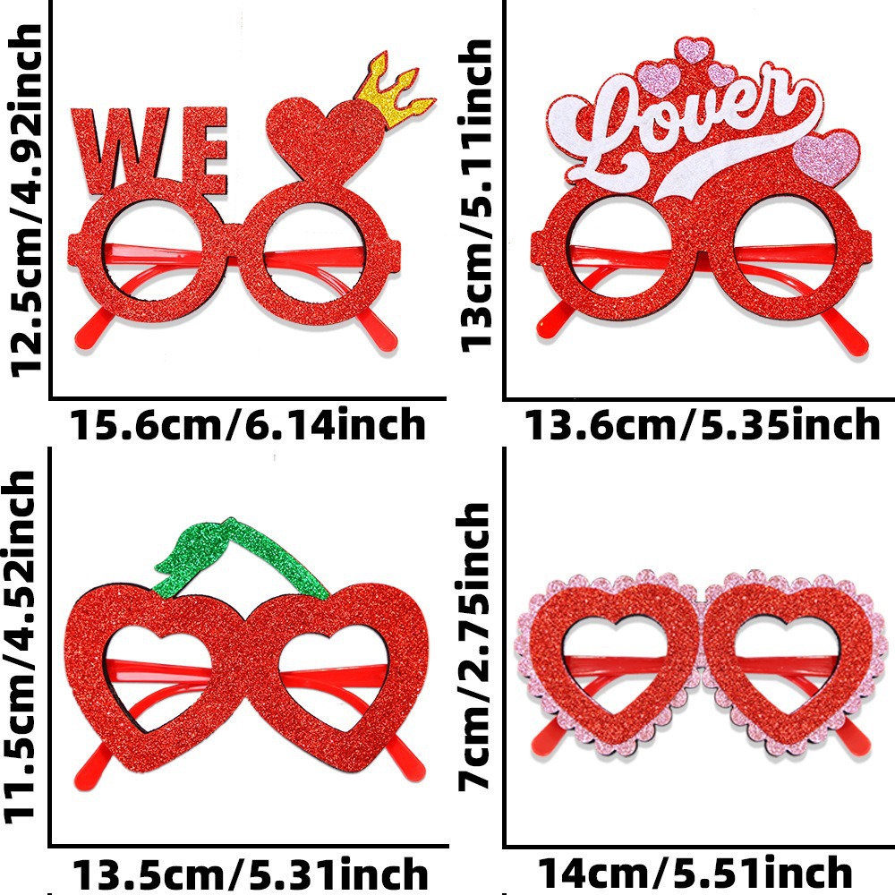 Valentine'S Day Cute Heart Shape Plastic Party Party Glasses Party Accessories 1 Piece display picture 3